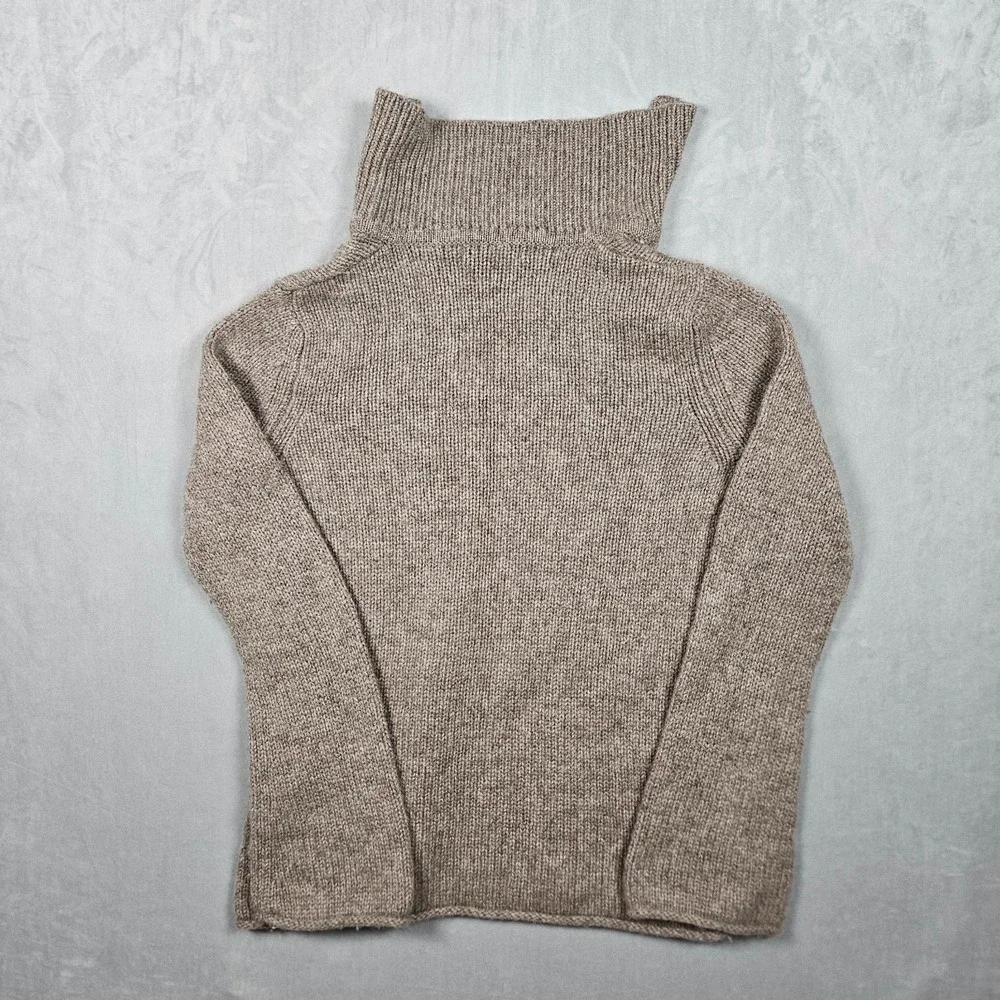Jillian Jones Sweater Womens Small Brown‎ Lambswool Blend V-Neck Classic Cottage